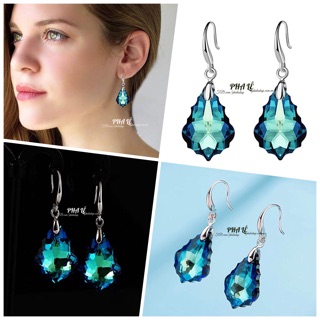 Bông Tai Pha Lê Hình Thông Được Thiết Kế Từ Pha Lê Swarovski và Bạc S925