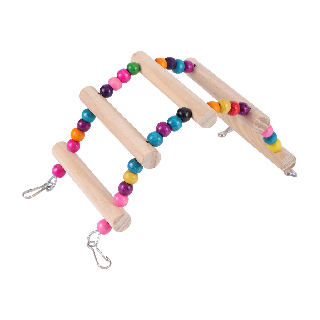 1 Bộ 6 Thang Dây Đồ Chơi Nhiều Màu Sắc Gắn Chuông Cho Chim Vẹt