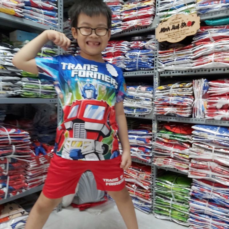 Bộ quần áo thời trang trẻ em hình người máy