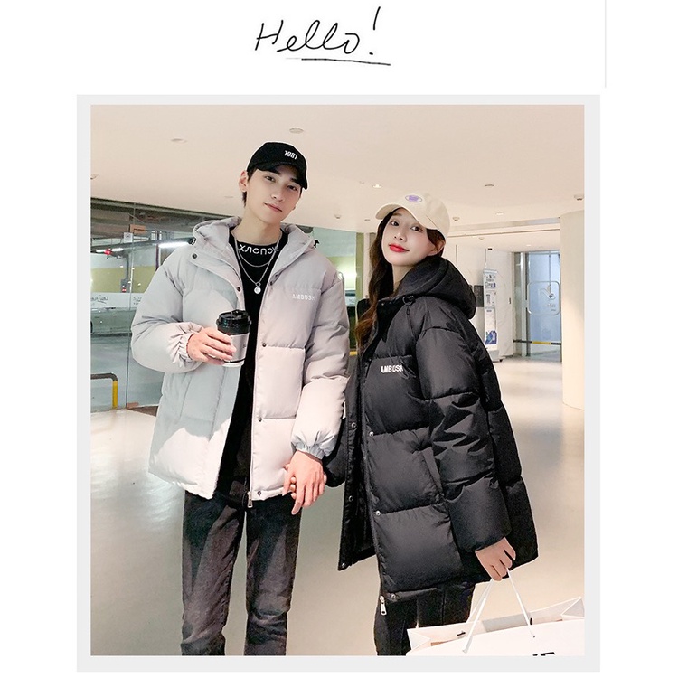 Áo Khoác Phao Siêu Dày lót bông có mũ áo đôi nam nữ Hàn Quốc | BigBuy360 - bigbuy360.vn