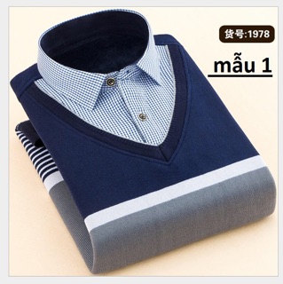 Áo len cổ sơ mi