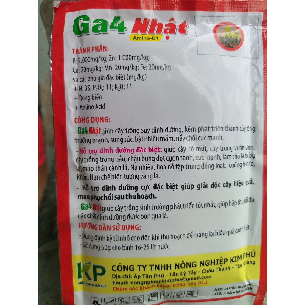 Phân Bón Lá GA4 Nhật AMINO + B1