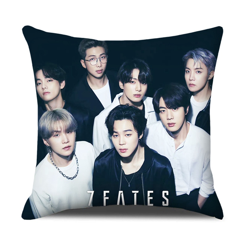 BTS double-sided printing 45*45 peach skin pillowcase