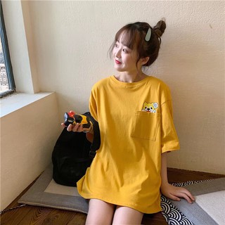 Áo thun tay lỡ form đẹp free size 40 - 70kg vải thun cotton dày atlm017