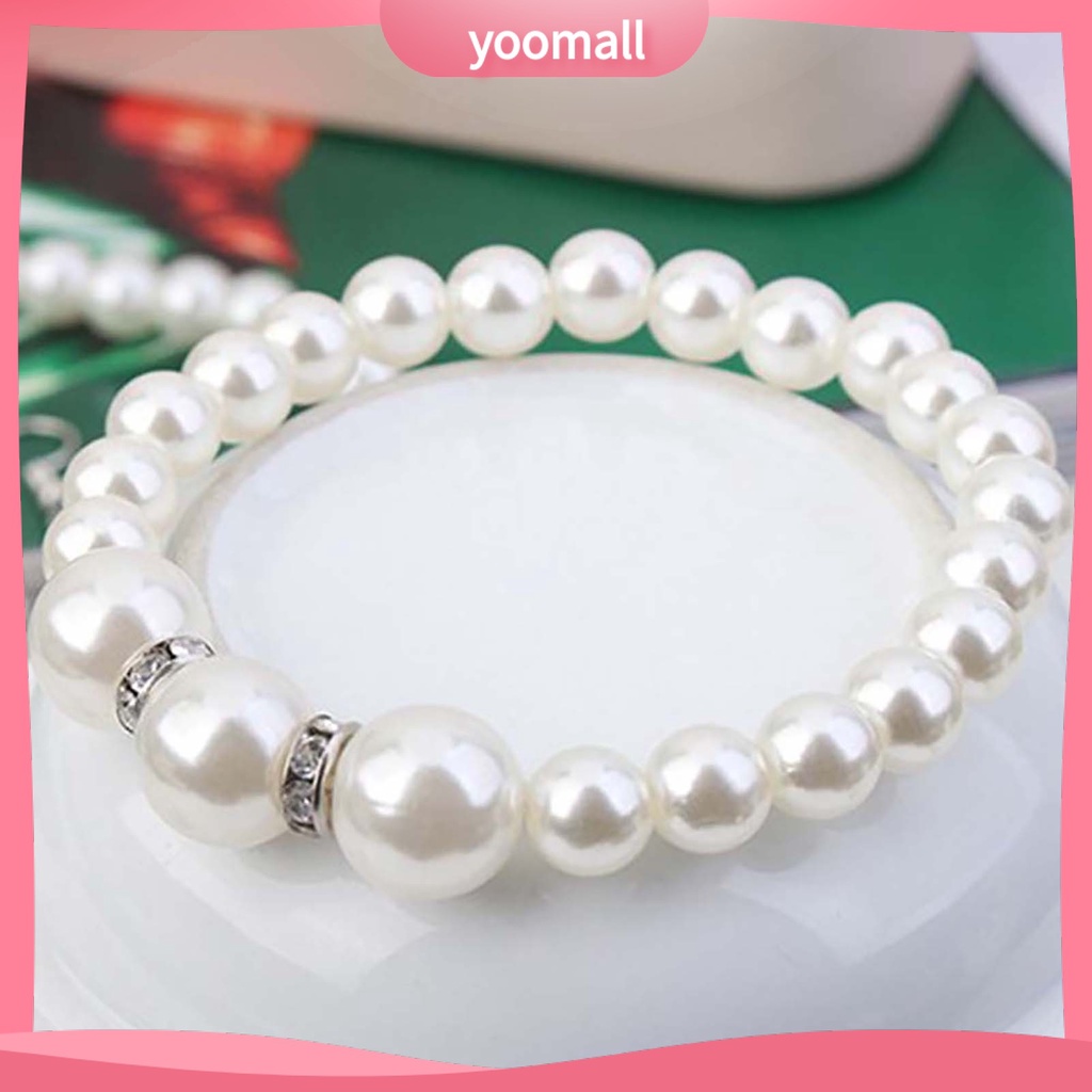 Bộ Trang Sức Đính Ngọc Trai Giả 3 Món Thiết Kế Tinh Tế Thời Trang Cho Nữ