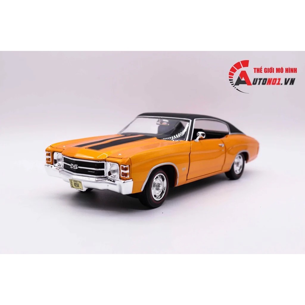 MÔ HÌNH XE CHEVROLET CHEVELLE SS454 SPORT COUPE ORANGE 1:18 MAISTO 1971