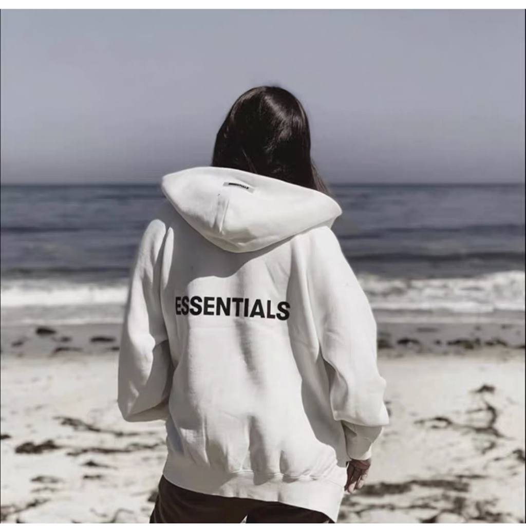 ÁO HOODIE dây kéo in essentals