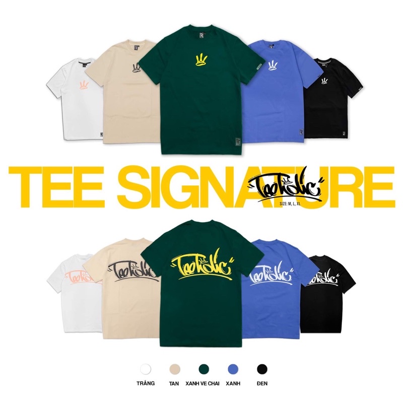 Áo Thun Unisex Signature TeeHolic Màu Tan