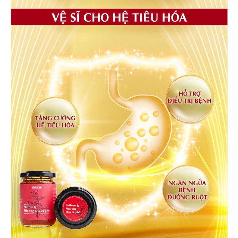 Mật ong saffron Kingdom thượng hạng, nhụy hoa nghệ tây mật ong nguyên chất hộp 311g