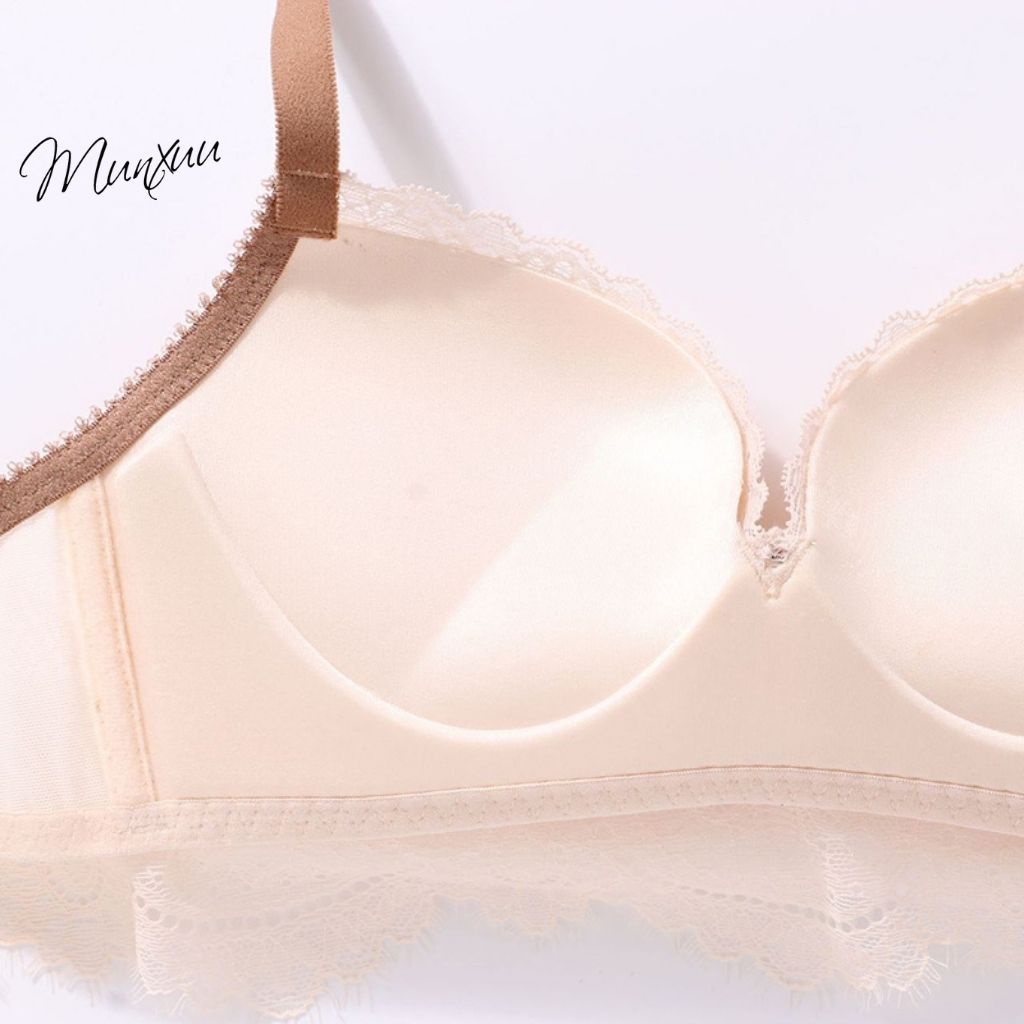 Áo lót nữ Ren gợi cảm Munxuu bản không gọng, đệm dày vừa nâng ngực tôn dáng - AV31