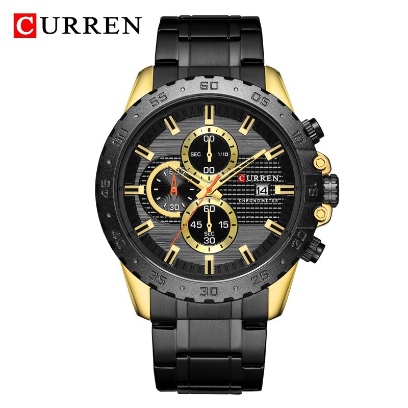 Đồng Hồ Quartz CURREN 8334 Chống Thấm Nước Chất Liệu Thép Không Gỉ Sang Trọng