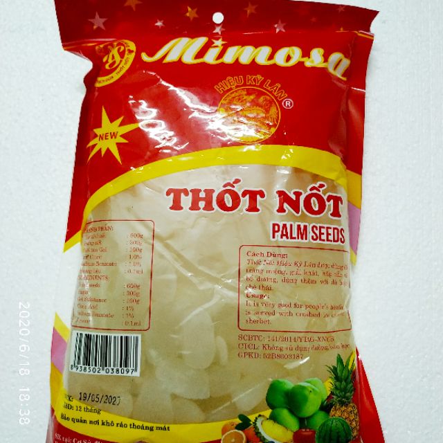 Thốt nốt hiệu Kỳ Lân gói 1kg - nguyên liệu chè Thái