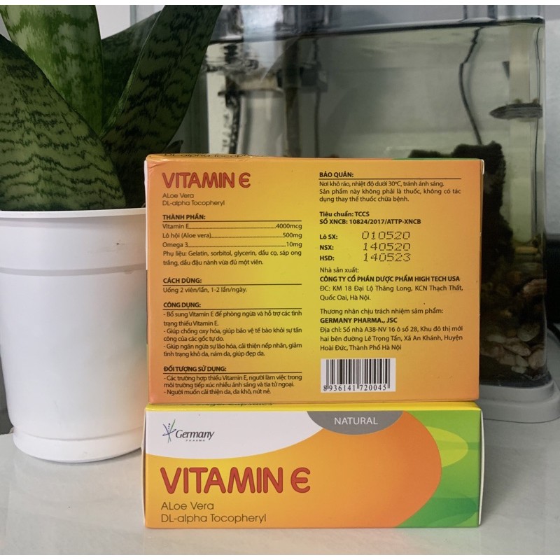 Bổ sung Vitamin E đẹp da chống lão hoá da hộp 30v