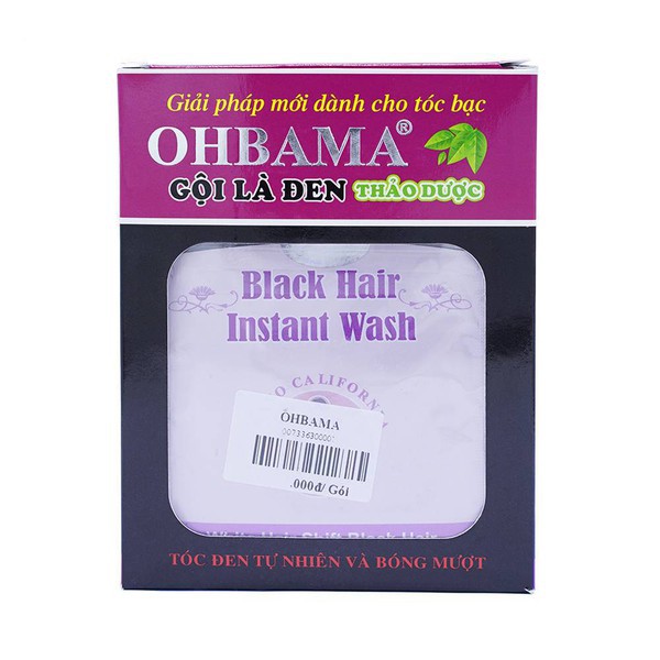 Dầu Gội Thảo Dược Nhuộm Tóc Ohbama Gội Là Đen (gói 40ml)