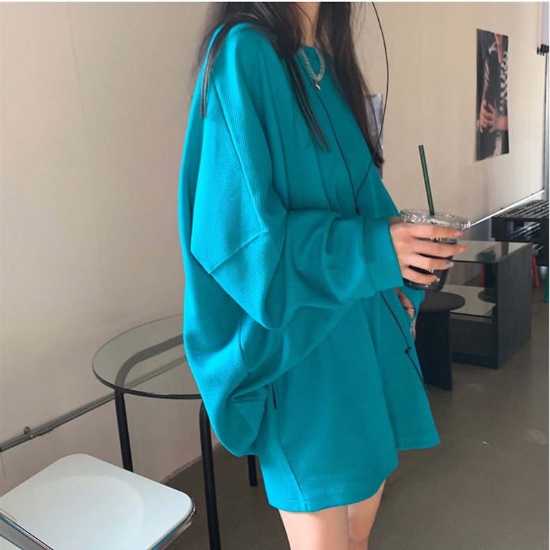 Áo len SUXI tay dài cổ tròn màu trơn phong cách Hàn Quốc thời trang mùa thu dành cho nữ