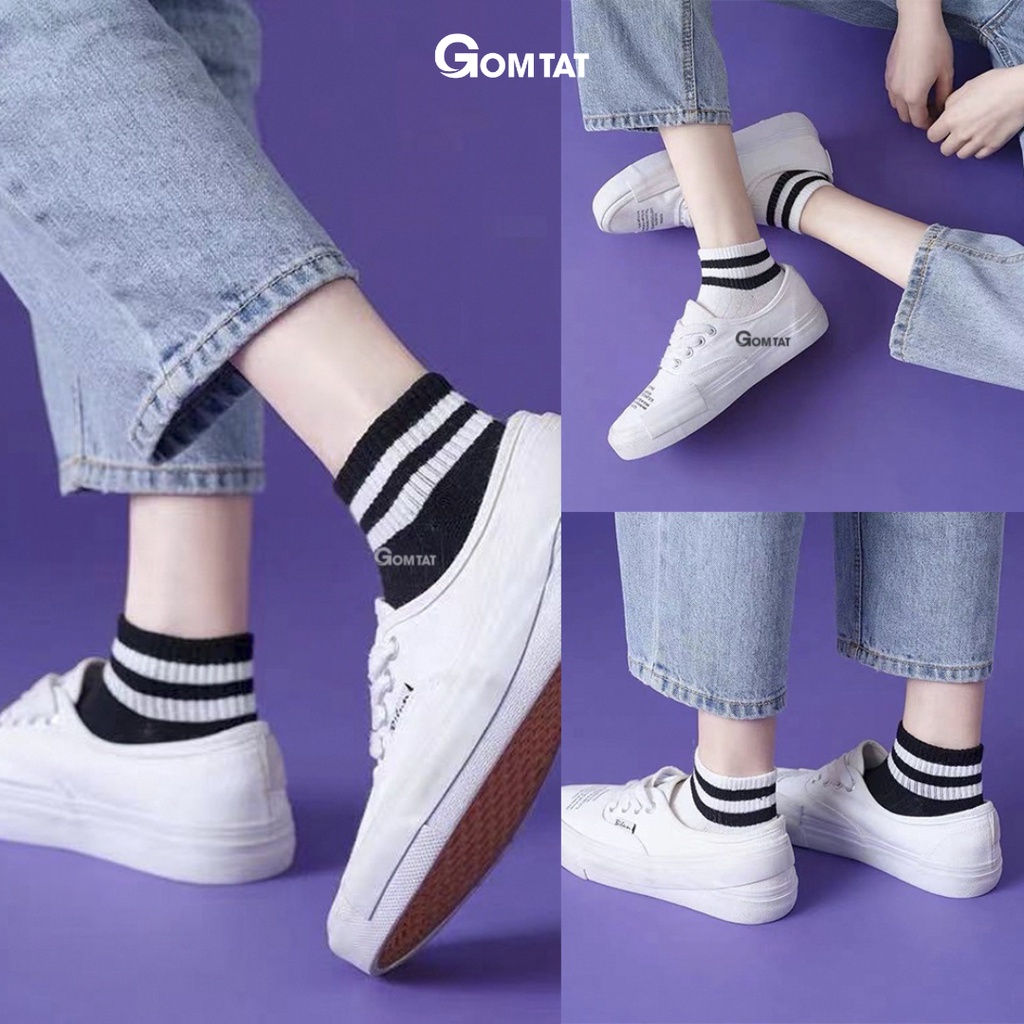 Tất cổ thấp nam nữ hàn quốc, vớ cổ ngắn unisex chất liệu cotton hút ẩm thoáng khí khử mùi -NGAN-2SOC-201-1DOI