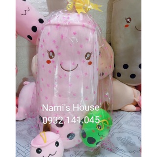 Gấu bông trà sữa - gối ôm hình trà sữa khổ vải 85cm