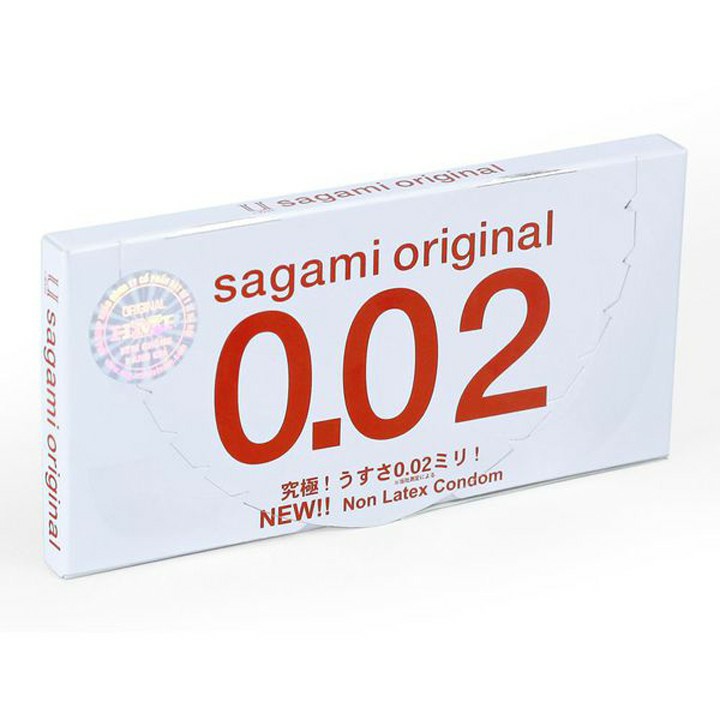 [ CHÍNH HÃNG ] - Bao Cao Su Sagami Original 002 cao cấp, siêu siêu mỏng chỉ 0.02, tạo cảm giác chân thật - Hộp 2c