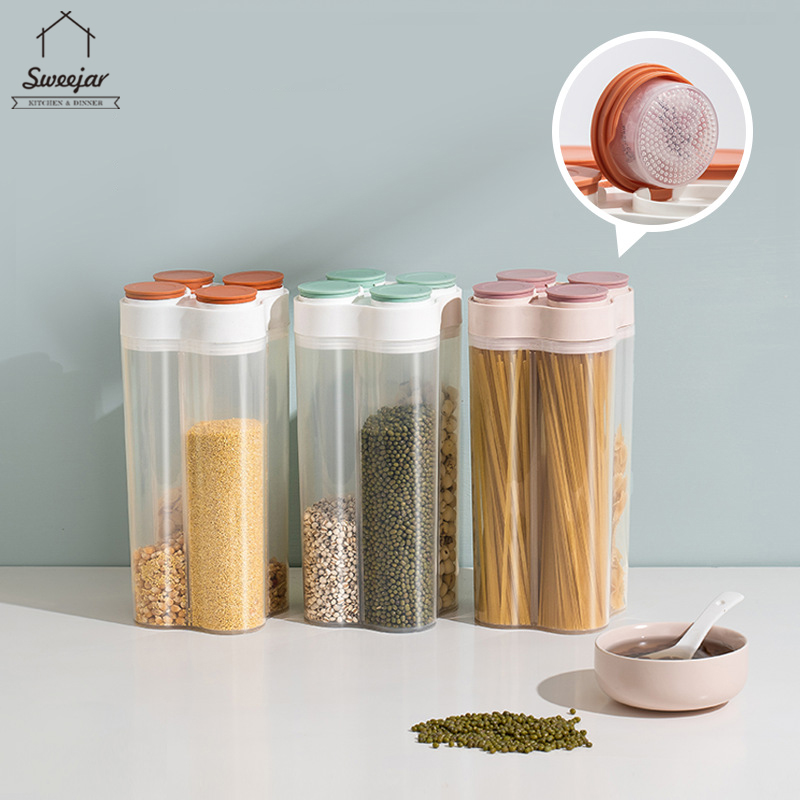 Hộp nhựa SWEEJAR đựng thực phẩm 4 ngăn sức chứa 2600ml tiện lợi