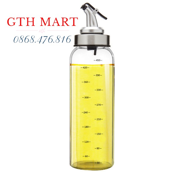 Chai đựng gia vị -Chai đựng dầu ăn - bình rót nước mắm ,dấm, mật ong TẶNG (vòi chiết) -GTH MART