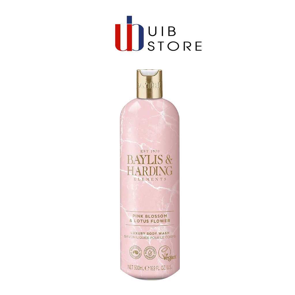 Sữa tắm nước hoa cao cấp hương hoa hồng và hoa sen Baylis &amp; Harding 500ml