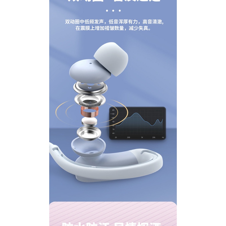 Bluetooth headset ear-hanging sports running Universal vivo Huawei Xiaomi OPPO Apple binaural neck-hanging YS2R