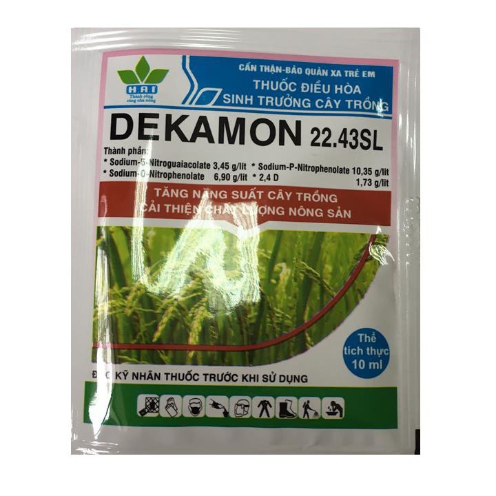 Dung dịch kích thích sinh trưởng cây trồng Dekamon 22,43L gói 10ml hàng đẹp, phân phối chuyên nghiệp.