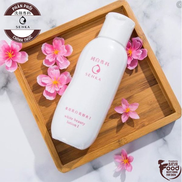 Nước Hoa Hồng Cân Bằng, Dưỡng Trắng Da Chiết Xuất Hoa Anh Đào Senka White  Beauty Lotion l 200ml