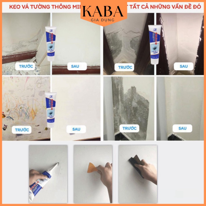 Sỉ 17k-Keo Vá Vết Nứt Tường Nhà Cao Cấp Chống Nước Chống Mốc-Keo vá trám tường, phục hồi vết nứt, mốc, bẩn, làm mới KABA