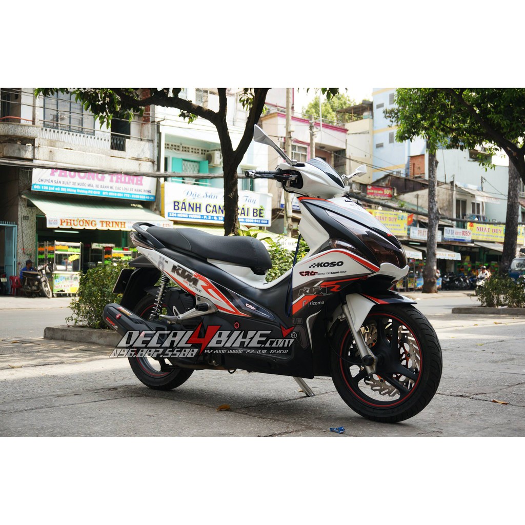 Tem trùm xe Air Blade 2011 KTM Racing