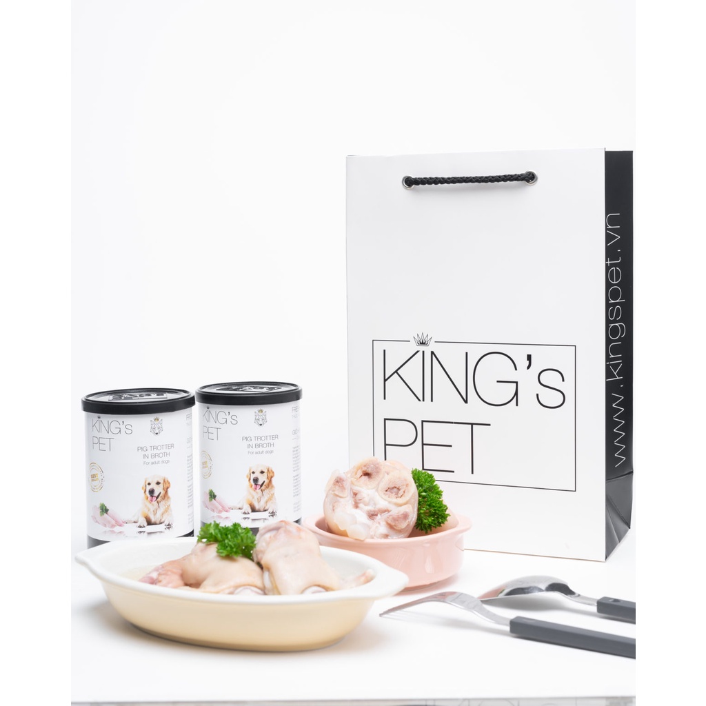 Pate tươi KING PET cho chó mèo không chất bảo quản lon 380g ( vị gà, cá, cá hồi )