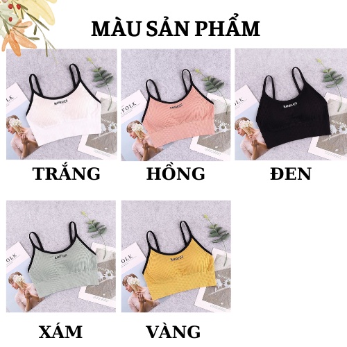 Áo Bra Gân Tăm Hở Lưng - Áo Ngực Mút Mỏng - Bra 2 Dây Thể Thao AMYBRA B536