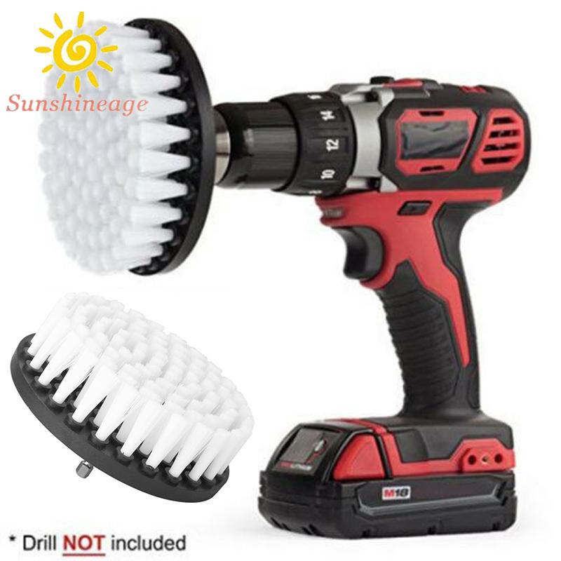 Cọ vệ sinh lông mềm đế da gắn máy khoan điện 4'' chuyên dùng
