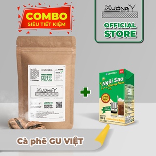 Combo 500gr cà phê gu việt thương hiệu xưởng cà phê và sữa đặc 380gr