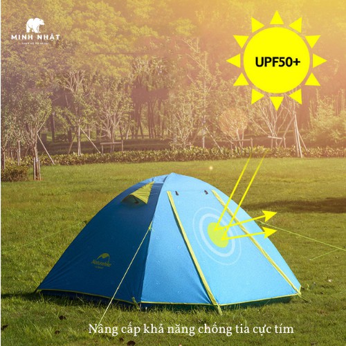 [CHÍNH HÃNG] Lều cắm trại Naturehike phiên bản nâng cấp khung hợp kim nhôm, chống mưa, chống thấm, rộng rãi, gấp gọn.