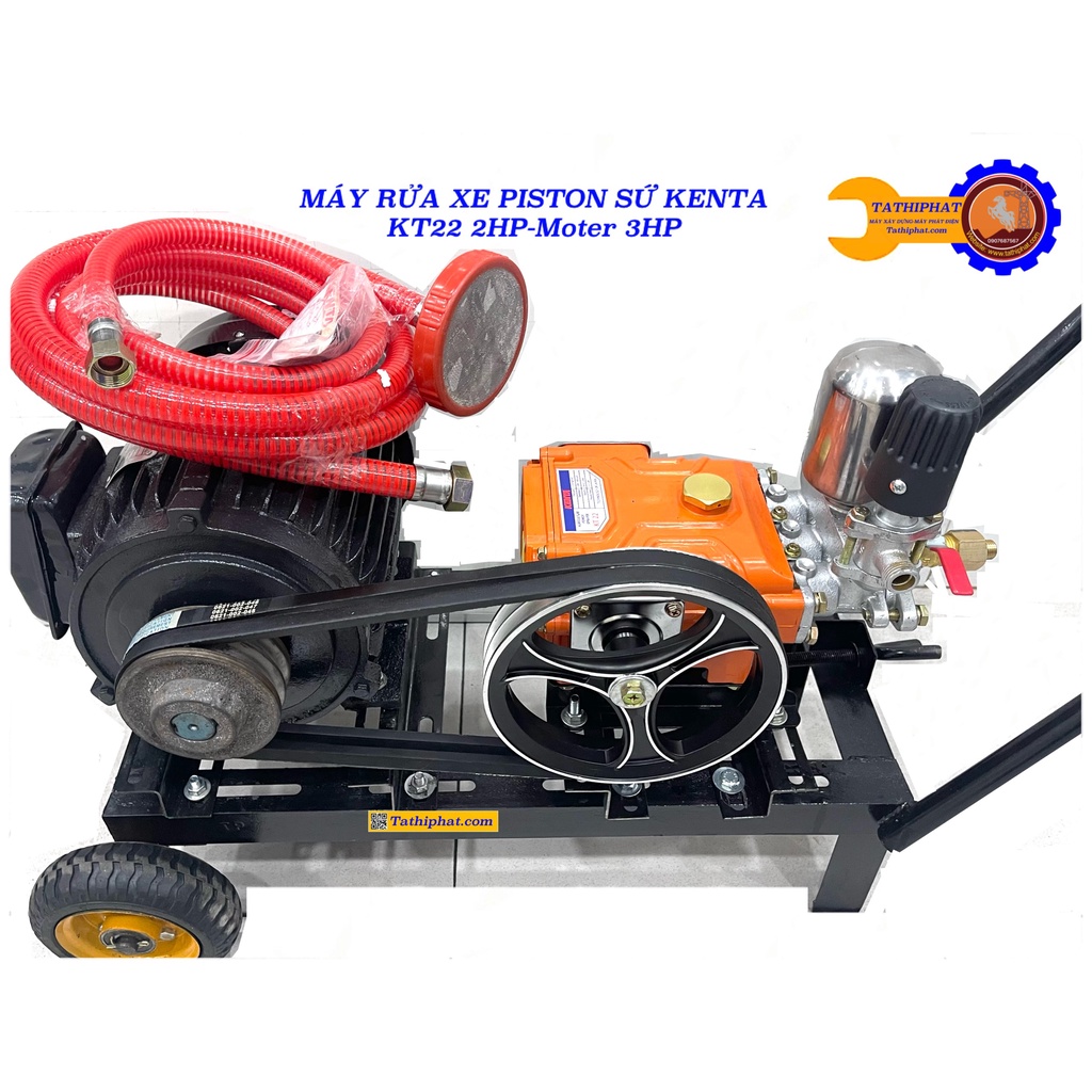Đầu bơm xịt rửa xe áp lực ty sứ KENTA Model KT-22 1 HP | Công nghệ Nhật Bản| Bảo hành 12 tháng