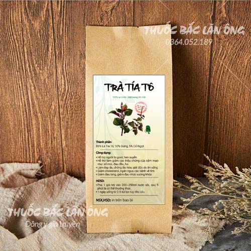 Trà tía tô tăng cường sức đề kháng, thanh lọc cơ thể, giải cảm - Thuốc Bắc Lãn Ông