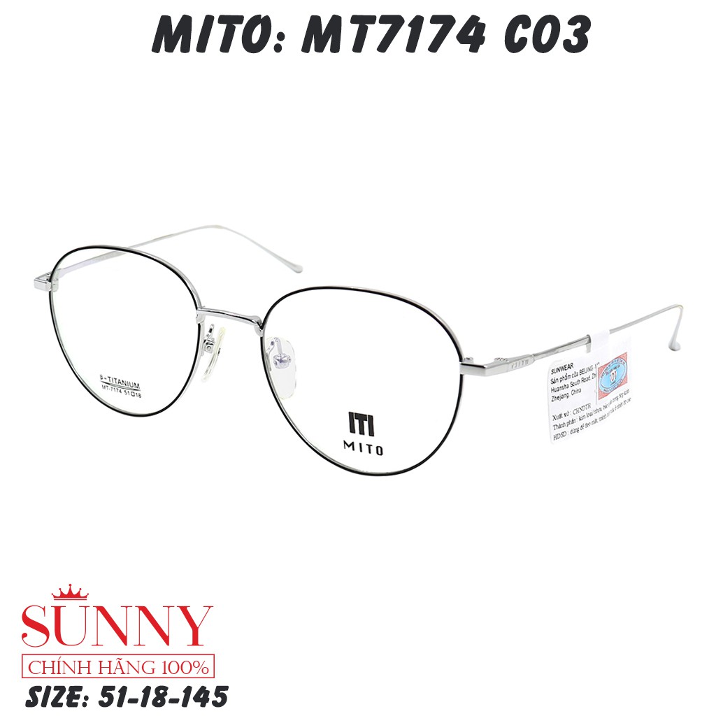 Gọng Kính Unisex Mito MT7174