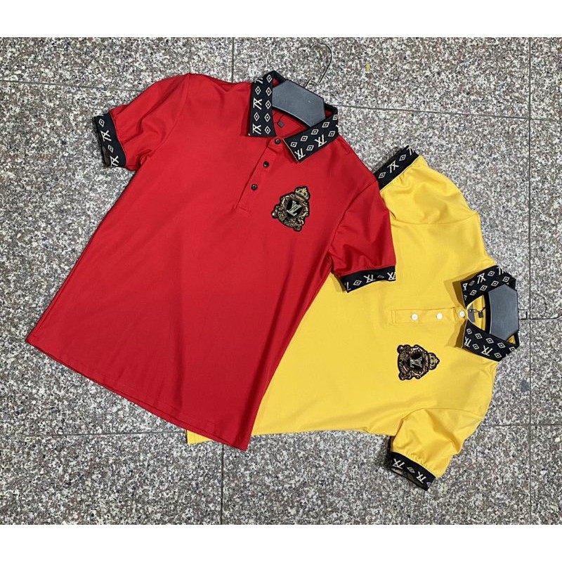 polo thun trơn lv có cổ
