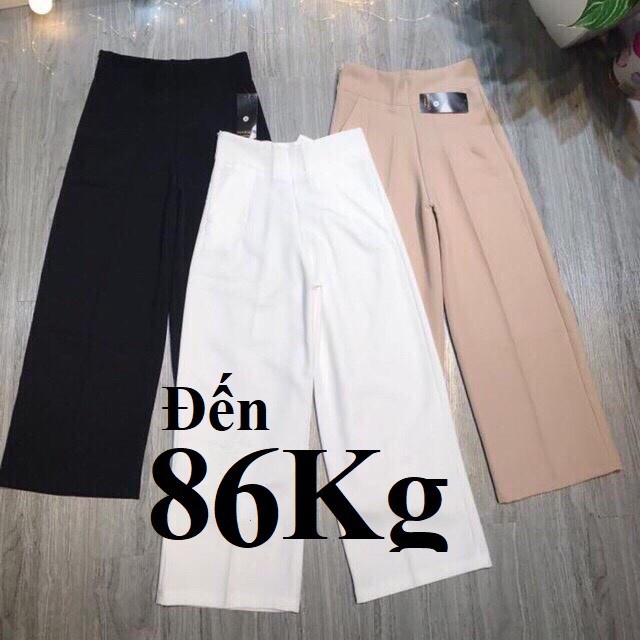 QUẦN TÂY ỐNG RỘNG KHÓA SƯỜN GIỌT LỆ KINA, Quần Ống Rộng Nữ Lưng Cao, Vải tuyết Mưa Đẹp, có Bigsize 89KG