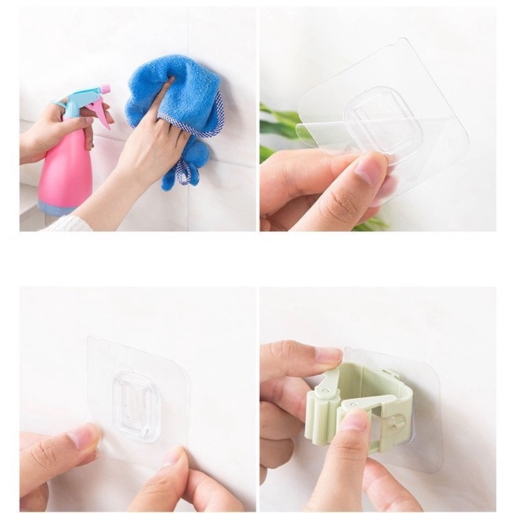 Combo 3 Móc treo chổi lau nhà gắn tường