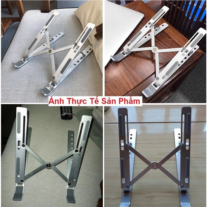 Giá đỡ laptop stand nhôm hỗ trợ tản nhiệt có thể gấp gọn chỉnh độ cao để laptop