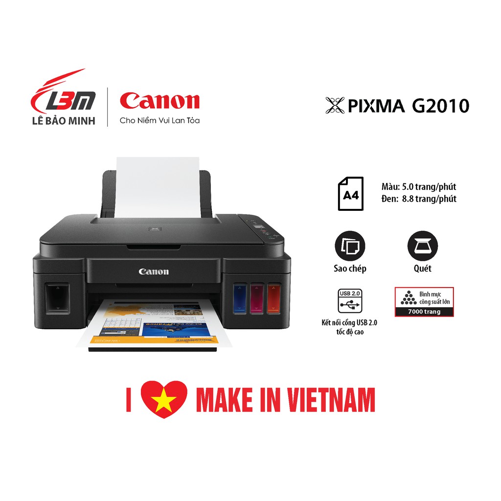 Máy in phun đa chức năng Canon G2010- chính hãng
