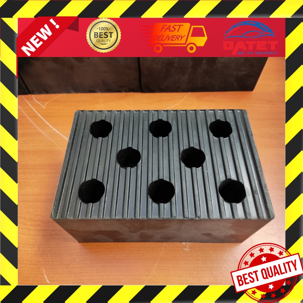 Cao su kê cầu nâng, cục kê cầu nâng giá siêu rẻ. Cao su đặc nguyên khối, cứng cáp, chống biến dạng tốt