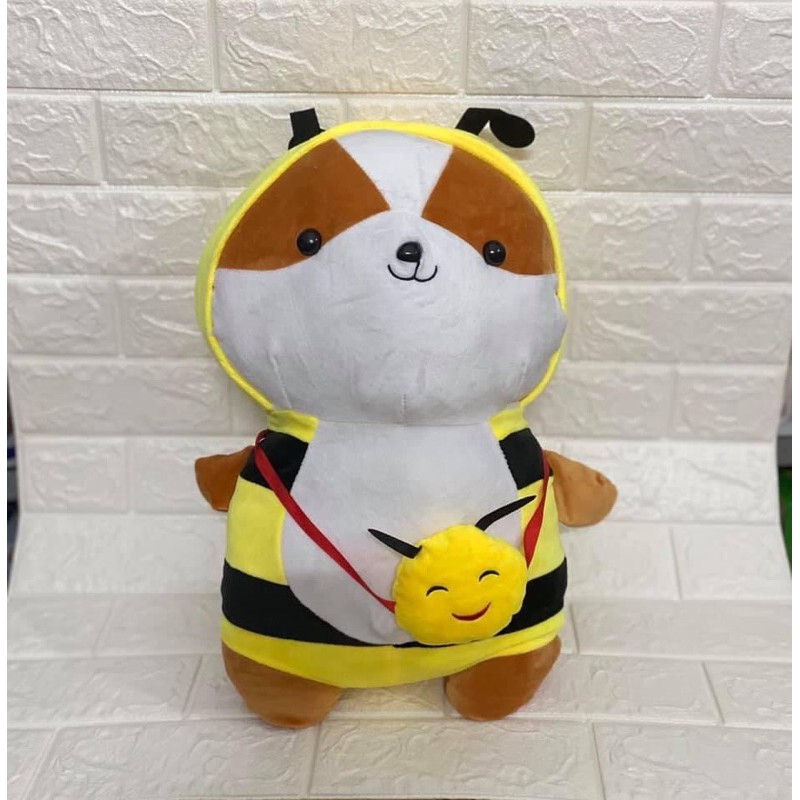 Thú bông chó shiba hoá thân ong vàng