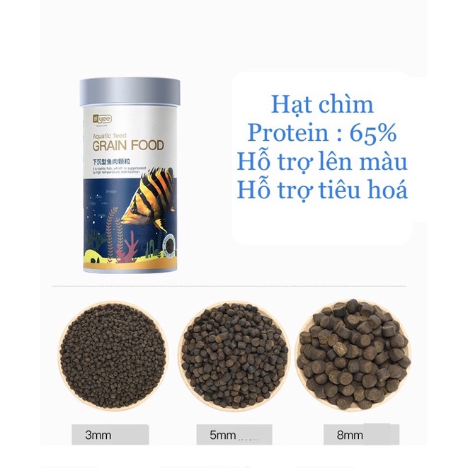 Thức ăn chuyên dụng cho cá hổ,rồng,la hán hỗ trợ tăng màu và tiêu hoá