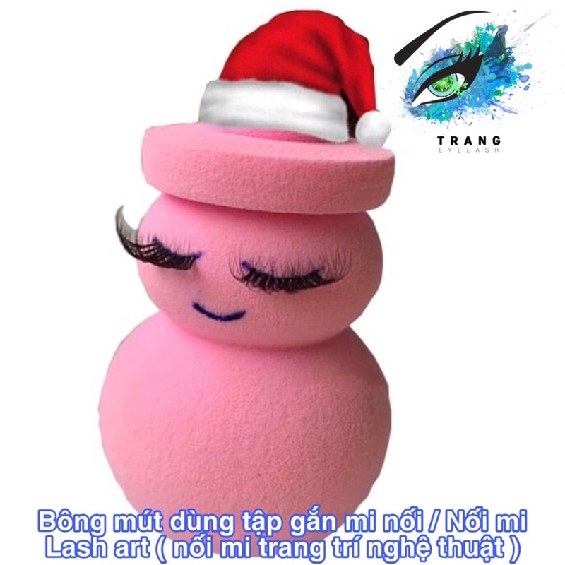 Bông mút dùng tập gắn mi nối / Nối mi Lash Art ( nối mi trang trí nghệ thuật ) hoặc make up, tán kem nền makeup