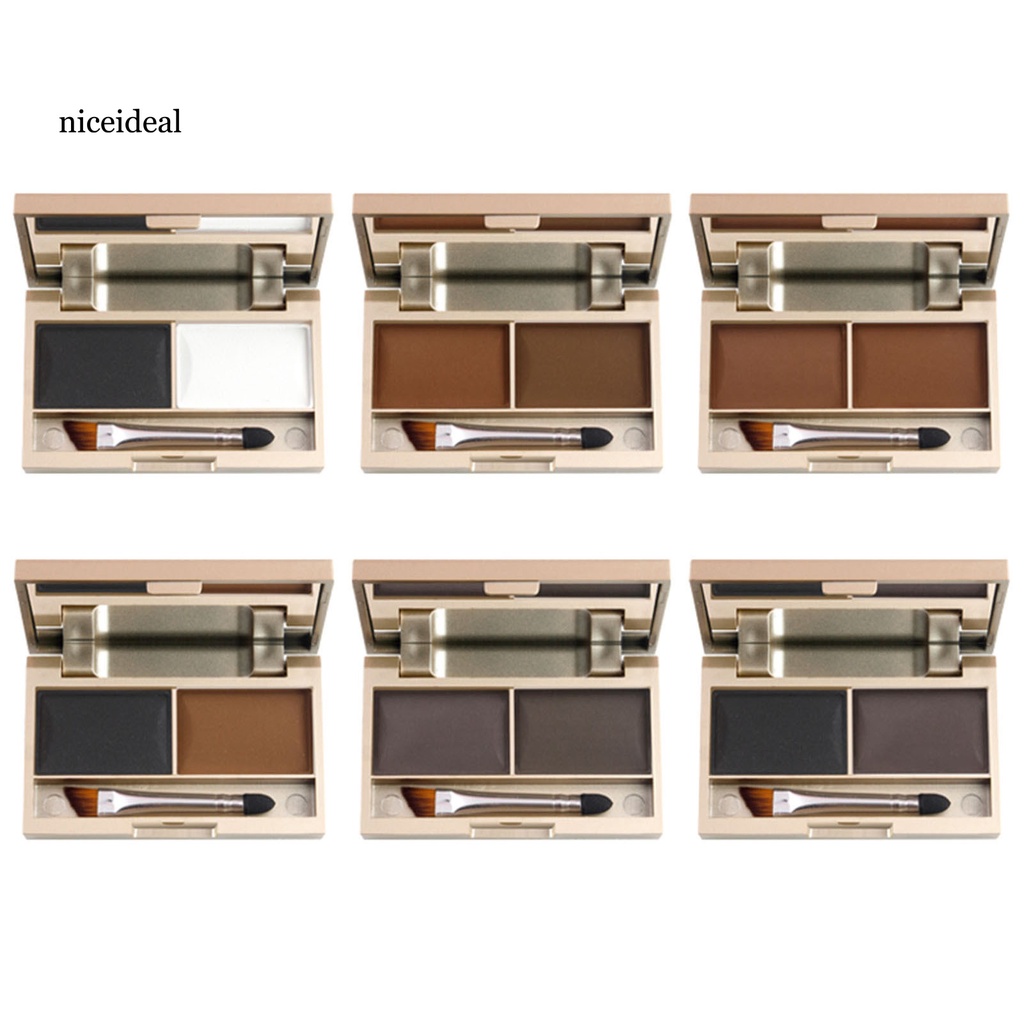 [Hàng mới về] Bảng Phấn Tạo Kiểu Lông Mày Màu Nâu Đen Trắng Không Bay Phấn Dễ Sử Dụng Cho Nữ | BigBuy360 - bigbuy360.vn