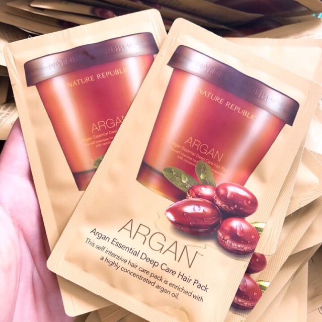 Semble KEM Ủ TÓC NATURE REPUBLIC ARGAN ESSENTIAL DEEP CARE HAIR PACK