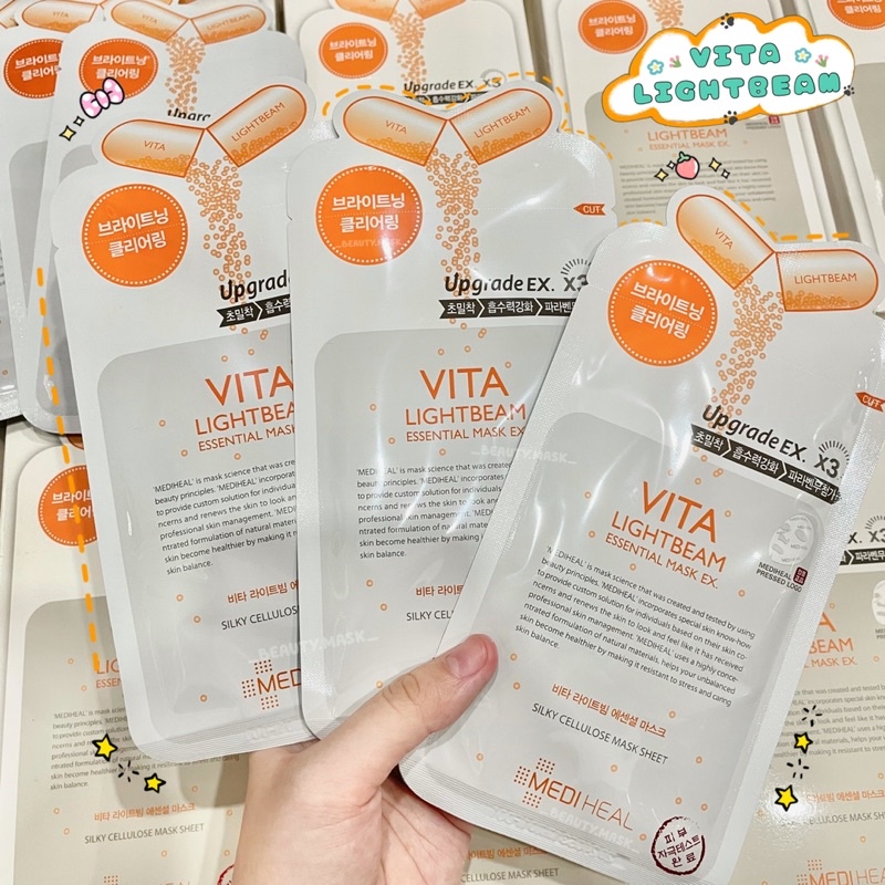 ✨ Mặt nạ dưỡng trắng sáng da Vita Lightbeam Mediheal Hàn Quốc